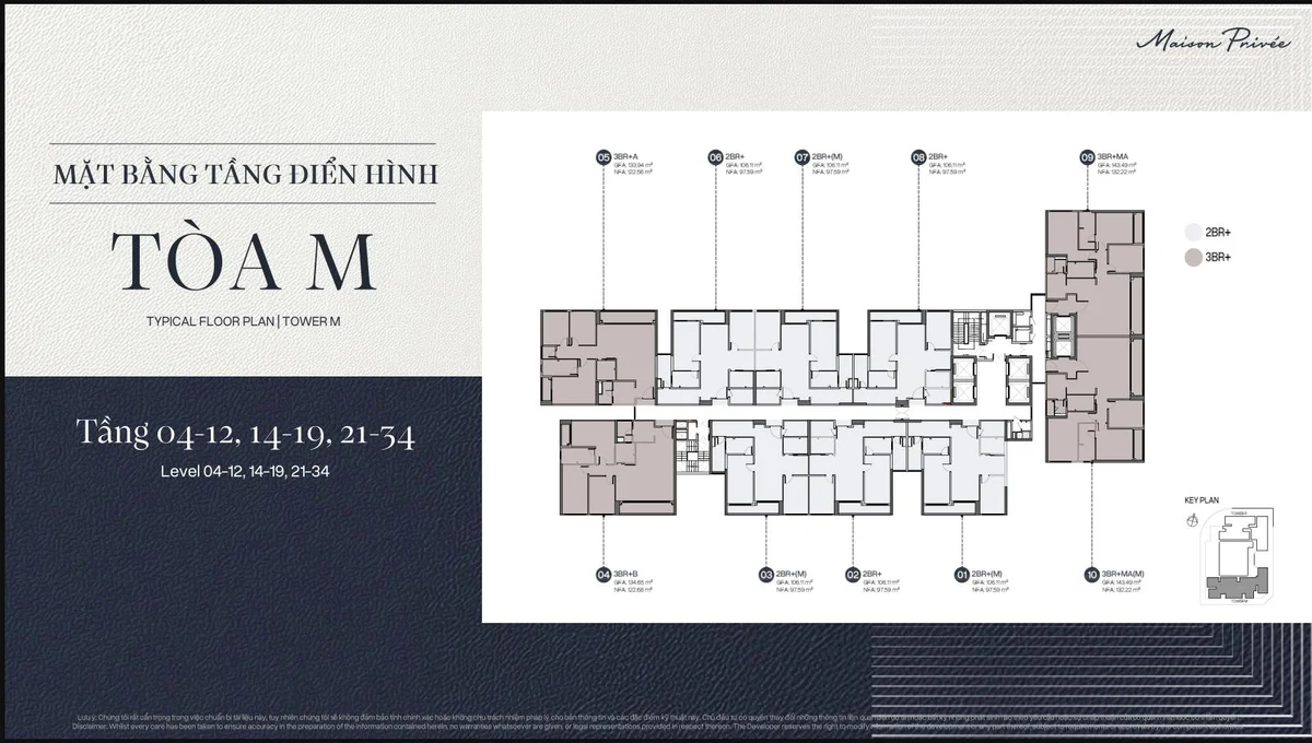 Tòa M · 308 căn hộ — Mặt bằng minh họa