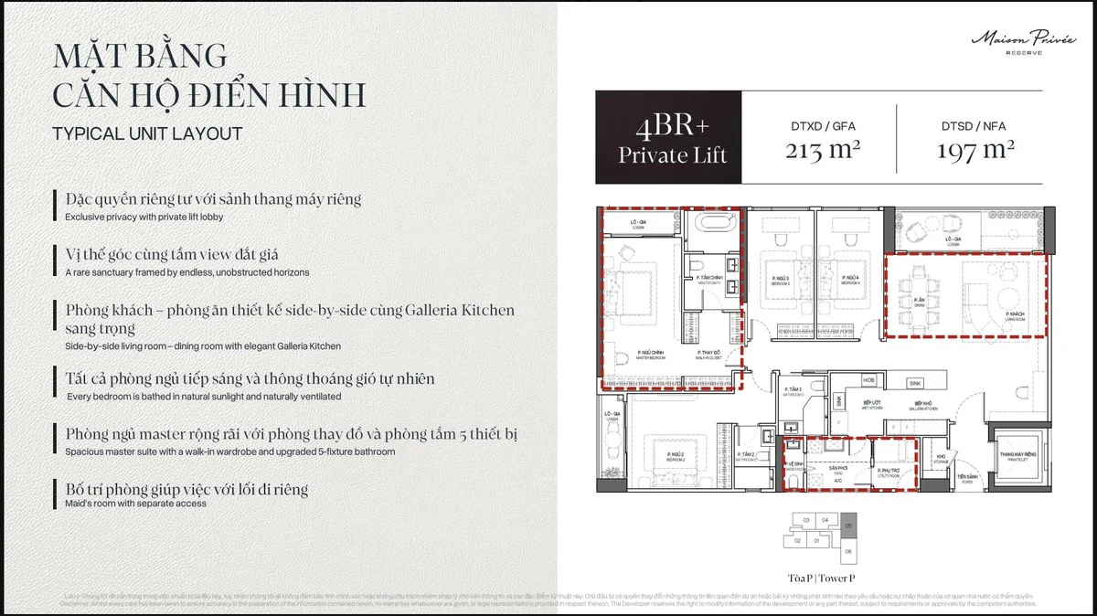 4 phòng ngủ + — Mặt bằng minh họa